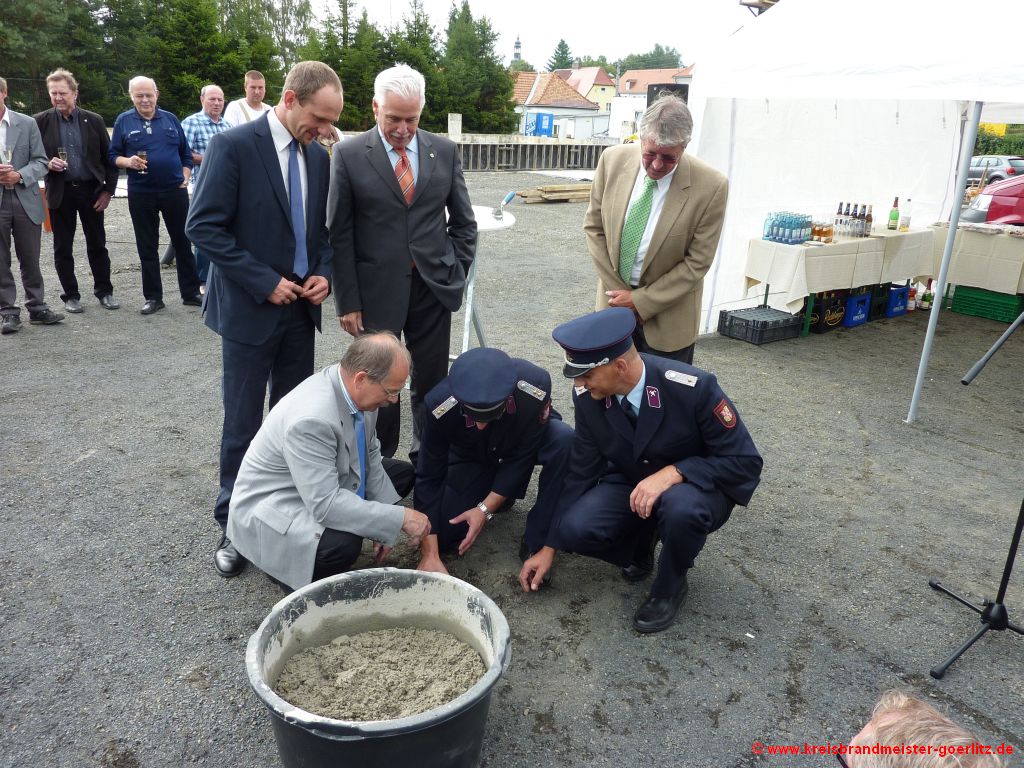 Grundsteinlegung Feuerwehrgerätehaus Hirschfelde